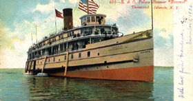 drawing of Lake steamer